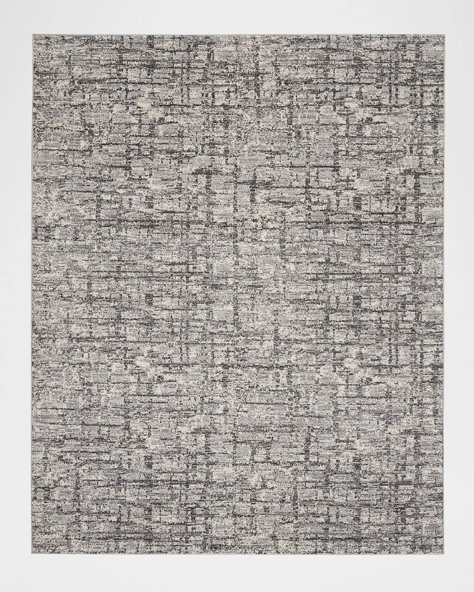 Rush Ivory/Grey Power-Loomed Rug, 10' x 14'
